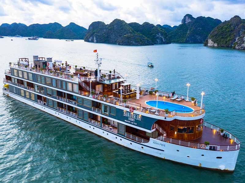 Heritage Cruises - 2 Days 1 Night - Halong Bay & Lan Ha Bay