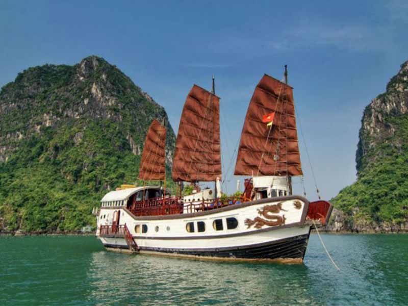 L'Amour Junk: Halong Bay Private Junk 1 Cabin - 2 Days 1 Night - Bai Tu Long Bay
